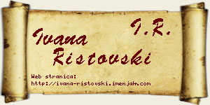 Ivana Ristovski vizit kartica